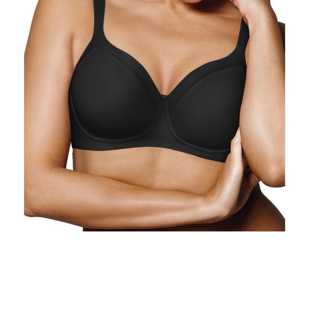 Women's Playtex US4824 Shape Lined Balconette Wirefree Bra (Black 42DDD